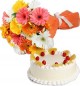 Pineapple Cake Half Kg N Gerberas Bouquet