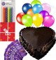 1Kg Heart Shaped Chocolate Truffle Cake n Chocolate Gifts Combo