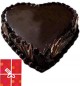 1Kg Chocolate Truffle Heart Shape Cake