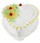 1Kg Eggless Heart Shape Pineapple Cake