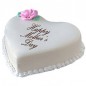 1Kg Heart Shape Vanilla Cake