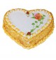 1Kg Eggless Heart Shape Butterscotch Cake 