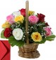 20 Mix Roses Basket