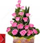 15 Pink Roses Bouquet