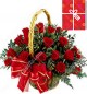 30 Red Roses Basket