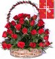 40 Red Roses Basket
