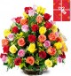 50 Mix Roses Basket
