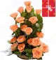 20 oranges roses basket