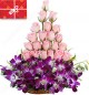 Pink Orchid Pink Roses Designer Bouquet