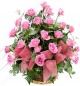 20 Pink Roses Basket