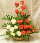 Designer Bouquet of White n Orange Roses