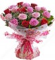Red n Pink Roses Bouquet 