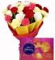 Carnations Bouquets n Cadbury Celebrations Chocolate Gift Box