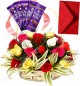 Mix Roses Basket n Chocolates