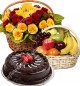 Fresh Fruits Gift Basket n Roses Basket n Cake 