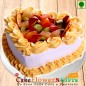 1kg Fruit Heart Shape Eggless Cake
