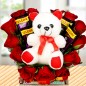 teddy flower chocolate bouquet