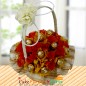 Basket of Pink Roses n 16 Ferrero Rocher 