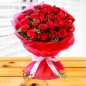 25 red roses bouquet