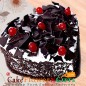 1kg eggless black forest cake heart shape