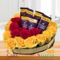 heart shape roses n chocolate bouquet