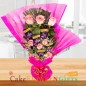 pink roses chocolate bouquet