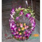orchid n roses basket