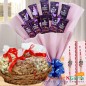 half kg dry fruits chocolate bouquet n rakhi