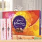 2 Designer Rakhi and Cadbury Celebration Pack