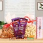 almonds cashew dry fruit 2 dairy milk n rakhi