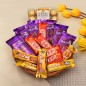 Basket of Chocolates and Cookies with greeting card