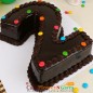 2kg eggless Single Number Chocolate Cake