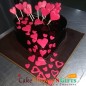 2kg designer love heart chocolate cake