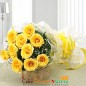 10 yellow roses bouquet