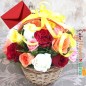 20 mix roses basket 2