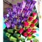 10 red roses with 20 dairy milk chocolate bouquet
