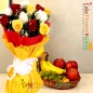 2kg fresh fruit basket n 10 mix roses