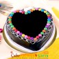 1kg eggless chocolate gems heart shape cake
