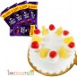 Half Kg Pineapple Cake n Chocolate Starter
