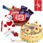 half kg butterscotch cake chocolate teddy for any occasion