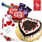 half kg black forest cake heart shape cake chocolate teddy