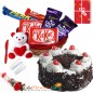 half kg black forest  cake chocolate teddy for any occasion