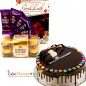 half kg gems cake n ferrero rocher dairy milk card