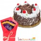 1Kg Black Forest Cake Cadbury Dairy Milk Chocolates Gifts