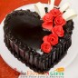 half kg eggless love chocolate heart shape cake
