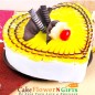 half kg affable pineapple heart shape cake
