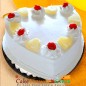 eggless 1kg pineapple heart shape cake