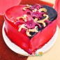 half kg eggless choco strawberry heart shape cake