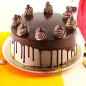 half kg eggless decorated chocolate truffle cake