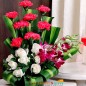 true feelings-carnation roses orchid flower bouquet